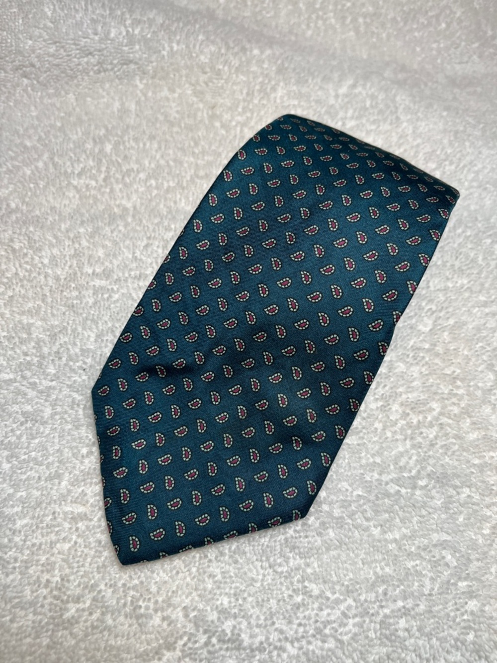 Vintage Gant Teal Paisley 100% Silk Tie